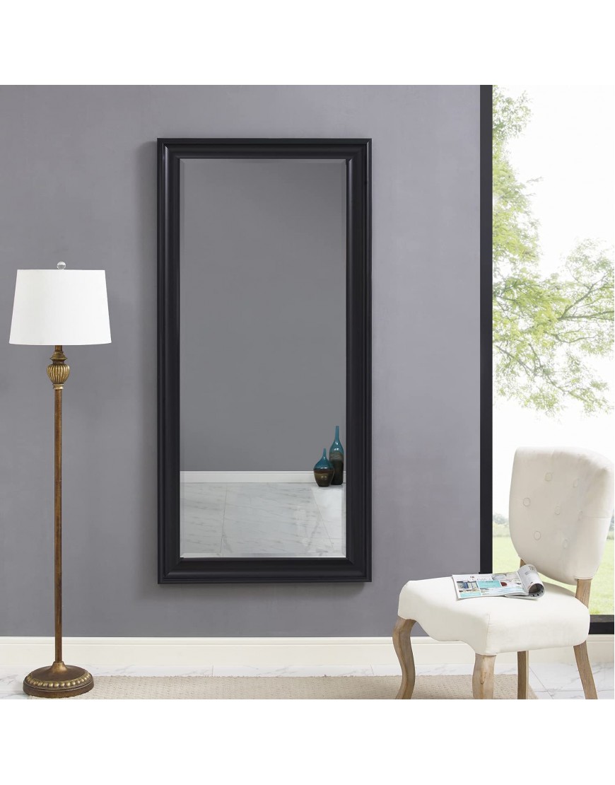Framed Floor Mirror Full Length Mirror Standing Mirror Large Rectangle Full Body Mirror Long Mirrors for Bedroom Dressing Room by Naomi Home Black 65 H x 31 W