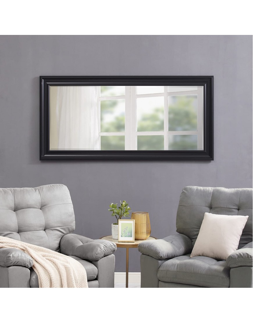 Framed Floor Mirror Full Length Mirror Standing Mirror Large Rectangle Full Body Mirror Long Mirrors for Bedroom Dressing Room by Naomi Home Black 65 H x 31 W