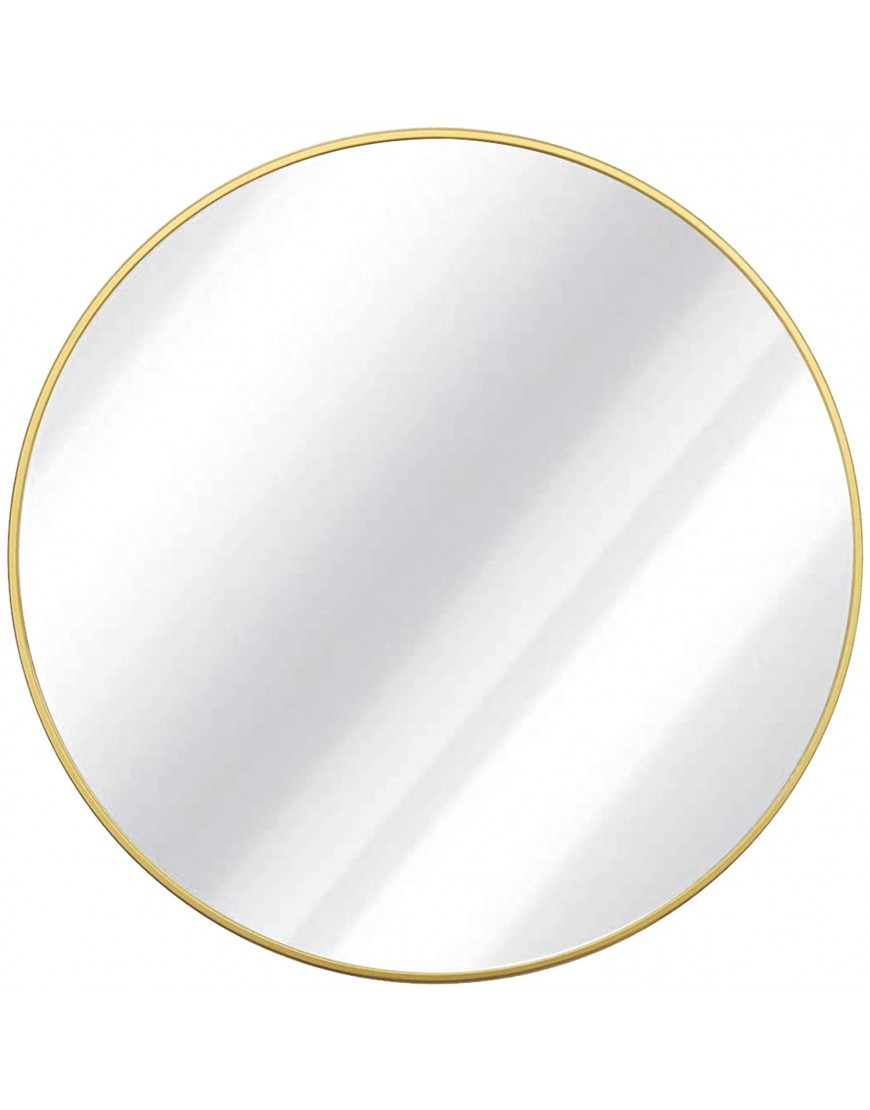Growsun 42inch Large Wall Metal Frame Round Mirror for Washrooms Living Rooms Gold Frame