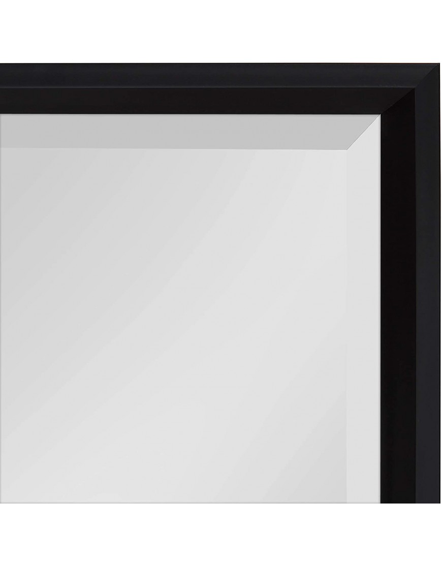 Kate and Laurel Calter Modern Decorative Framed Beveled Wall Mirror 25.5x37.5 Black
