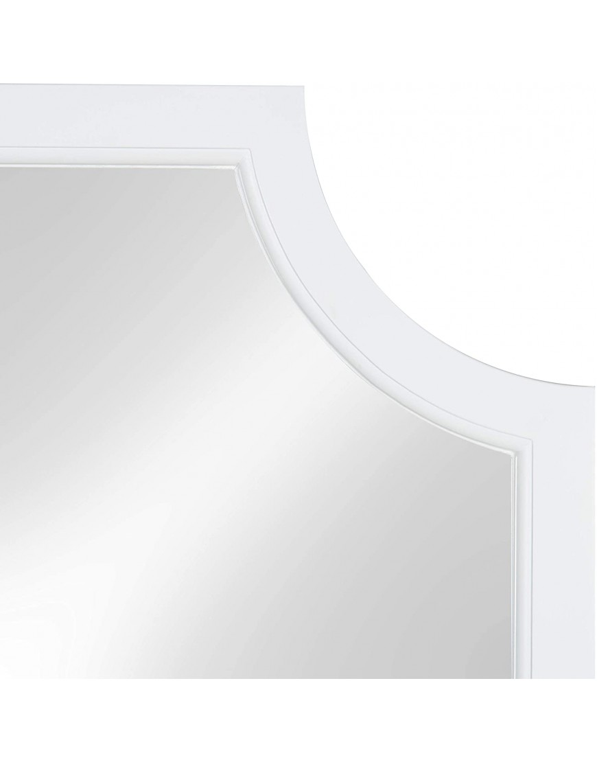 Kate and Laurel Hogan Wood Framed Mirror with Scallop Corners 24 x 36 White