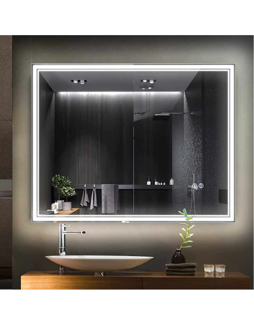 LVSOMT Bathroom Mirror with Lights 28 x 36 Inch