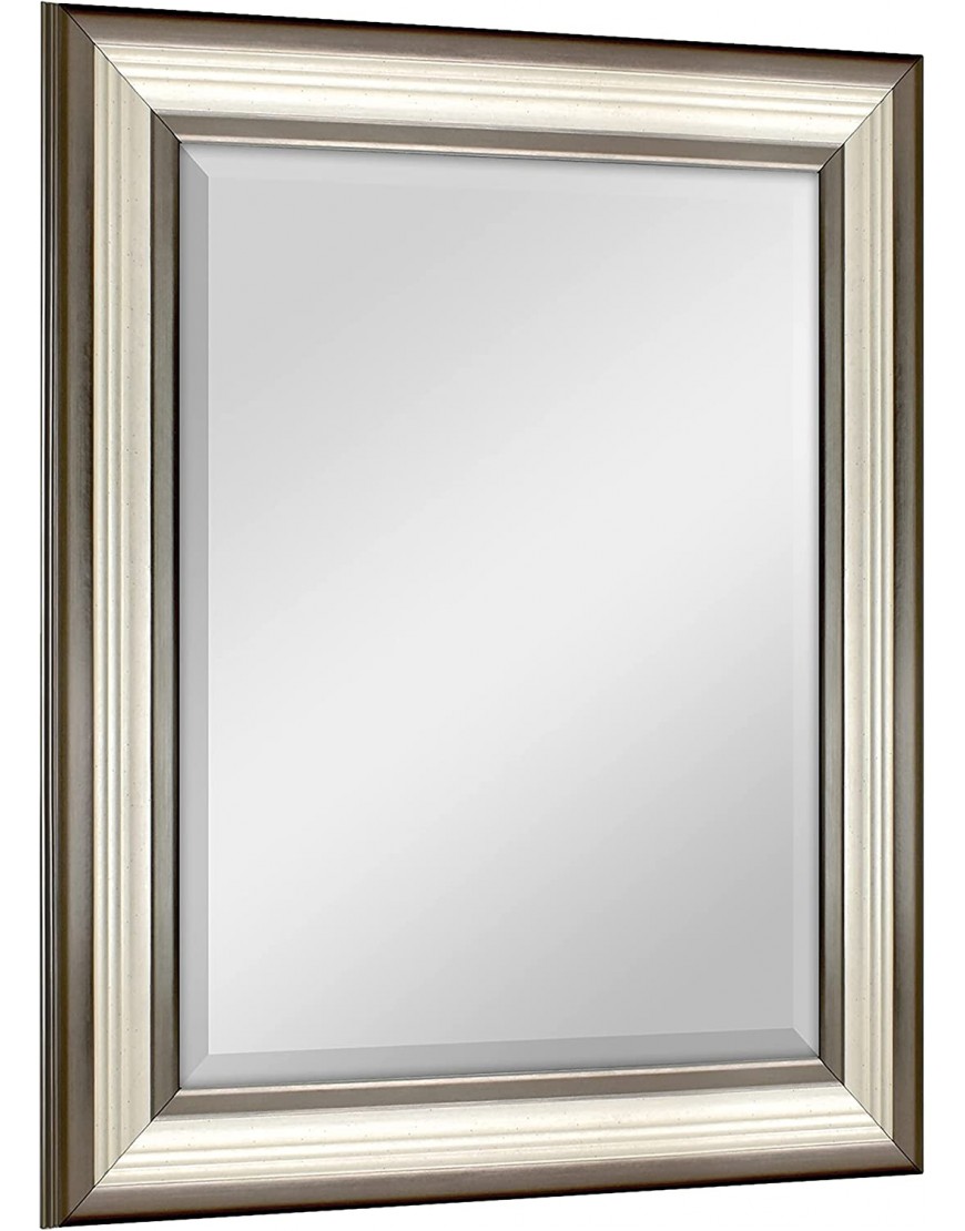 MCS 22x28 Inch Ridged Mirror 27x33 Inch Overall Size Silver 20580