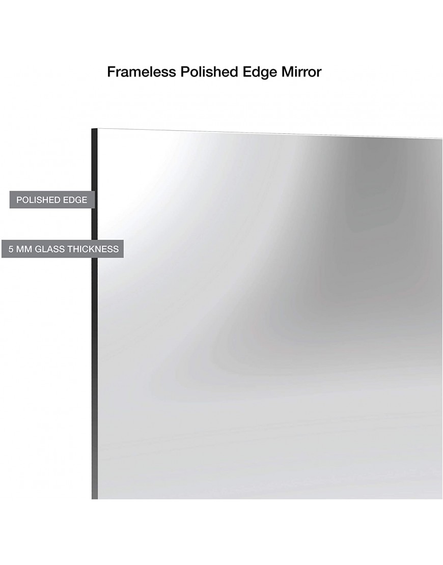 MCS Frameless Wall Mirror with Polished Edge 30x36 inch