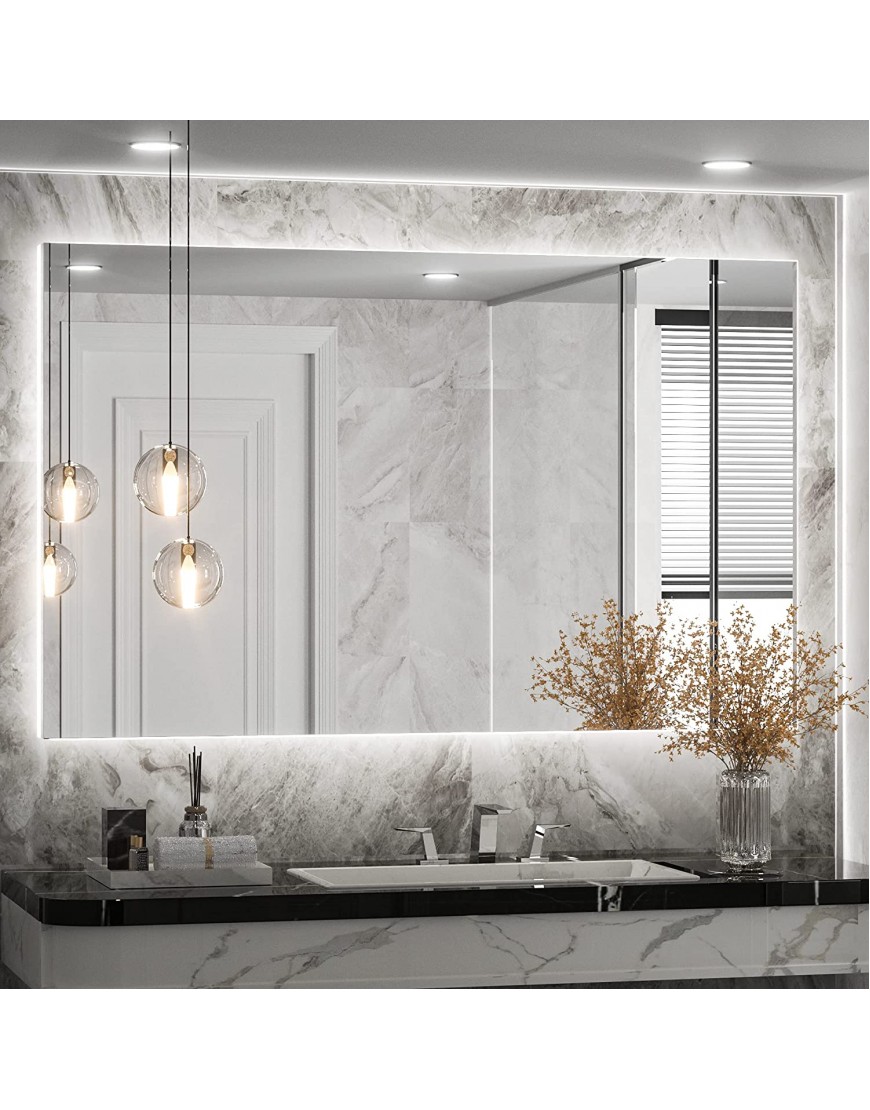 TokeShimi 40 x 24 Inch LED Backlit Mirror Bathroom Anti Fog Wall Mirror with Lights Modern Mirrors for Vanity Lighted Bathroom Mirror Dimmable Horizontal Vertical
