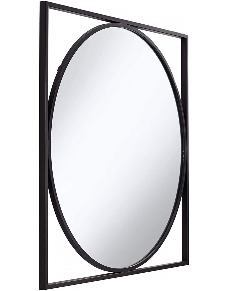 Uttermost Revel Black 34 Square Modern Wall Mirror