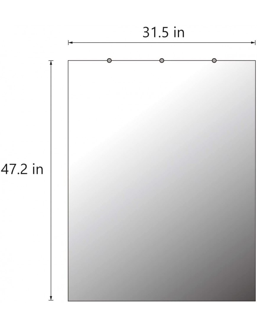 Wall-Mounted Activity Mirror with Flat Polished Edge 1 48x32