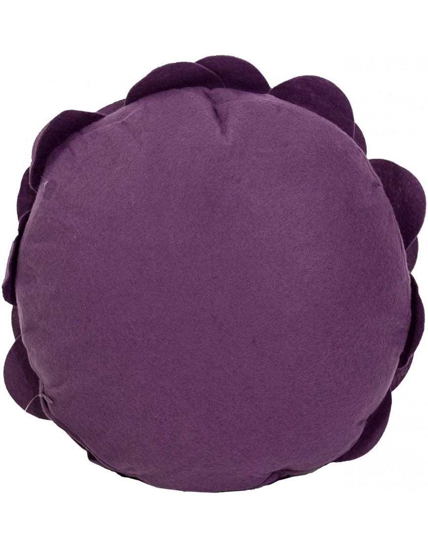 Fennco Styles Eva's Flower Garden Decorative Throw Pillow with Insert 16 inches Round Violet 16 Case+Insert