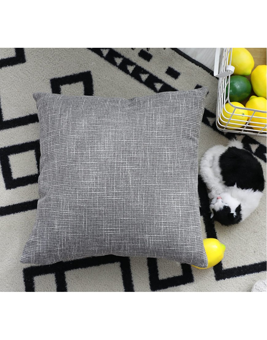 Kevin Textile Decorative Linen Throw Pillow Covers Cushion Case New 2 Tone Star Pillowcase Decorative Cushion Covers for Couch Bed Sofa26 x 26 Inch,Grey Set of 2