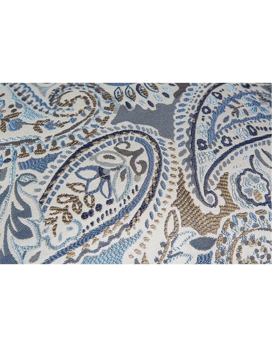 Mika Home Pack of 2 Decorative Pillow Covers Throw Pillow Cases,Paisley Pattern,18X18 Inches,Blue Brown Cream Multicolor