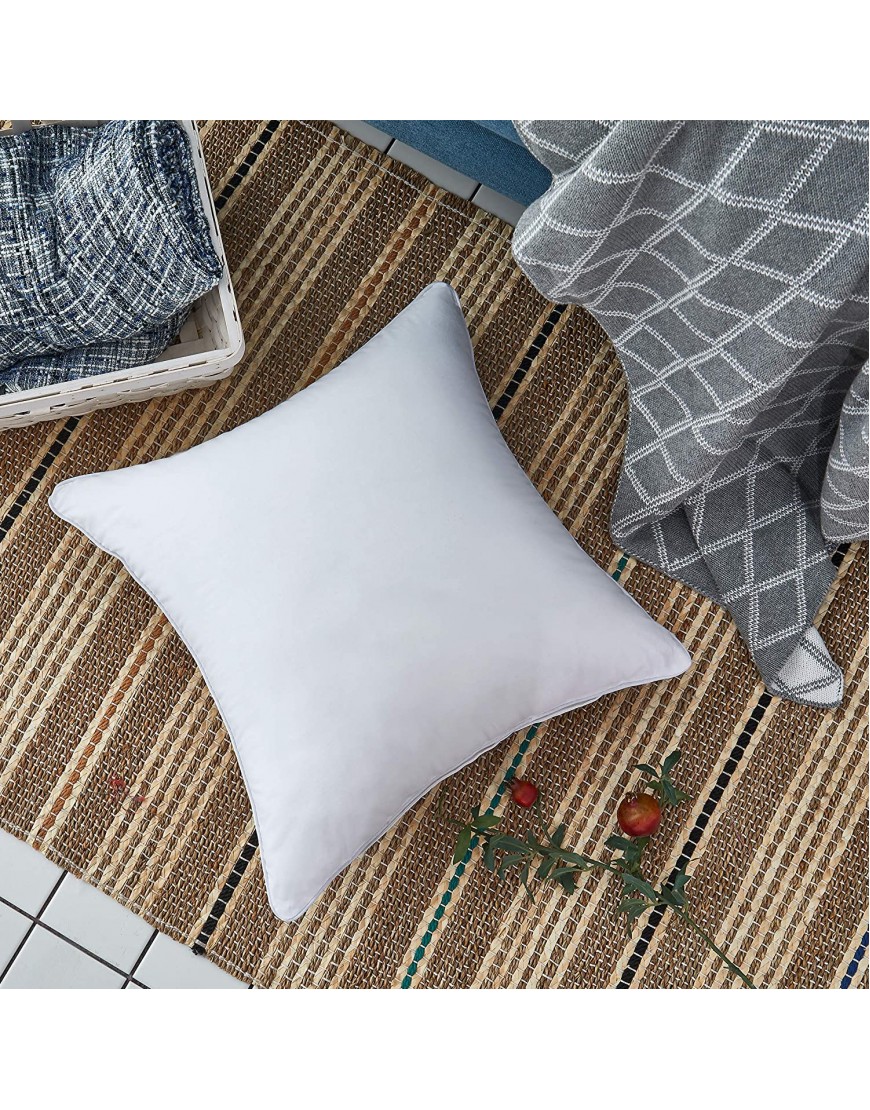Oubonun 22 x 22 Pillow Inserts Set of 2 Throw Pillow Inserts with 100% Cotton Cover 22 Inch Square Interior Sofa Pillow Inserts Decorative Pillow Insert Pair White Couch Pillow