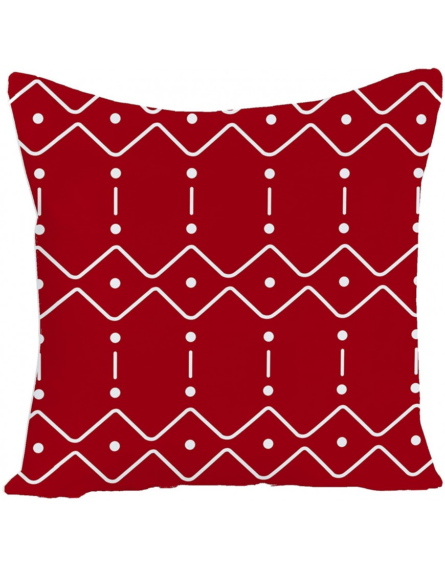 WILPROO Home Sweet Home Decorative Abstract Sofa Throw Pillow Covers Geometric Outdoor Cotton Linen Pillow Case for Couch Bed Car Red 22x22 Inch,Set of 4