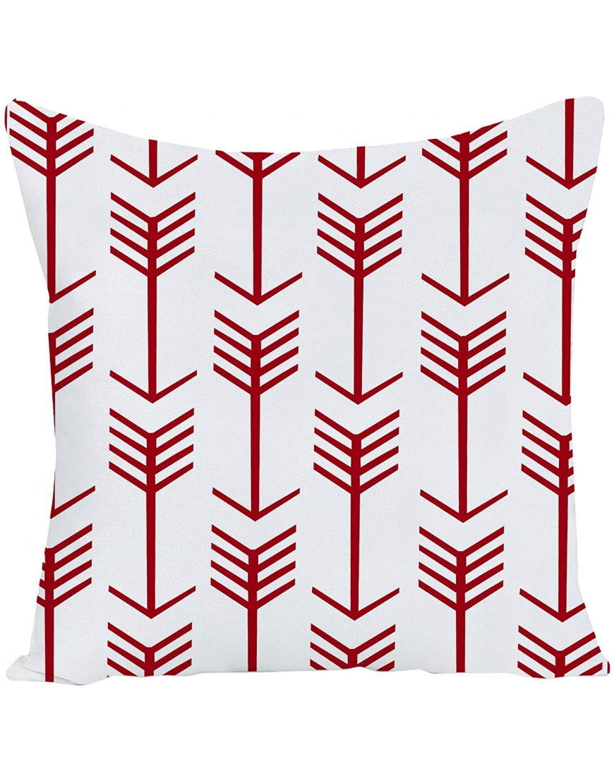 WILPROO Home Sweet Home Decorative Abstract Sofa Throw Pillow Covers Geometric Outdoor Cotton Linen Pillow Case for Couch Bed Car Red 22x22 Inch,Set of 4