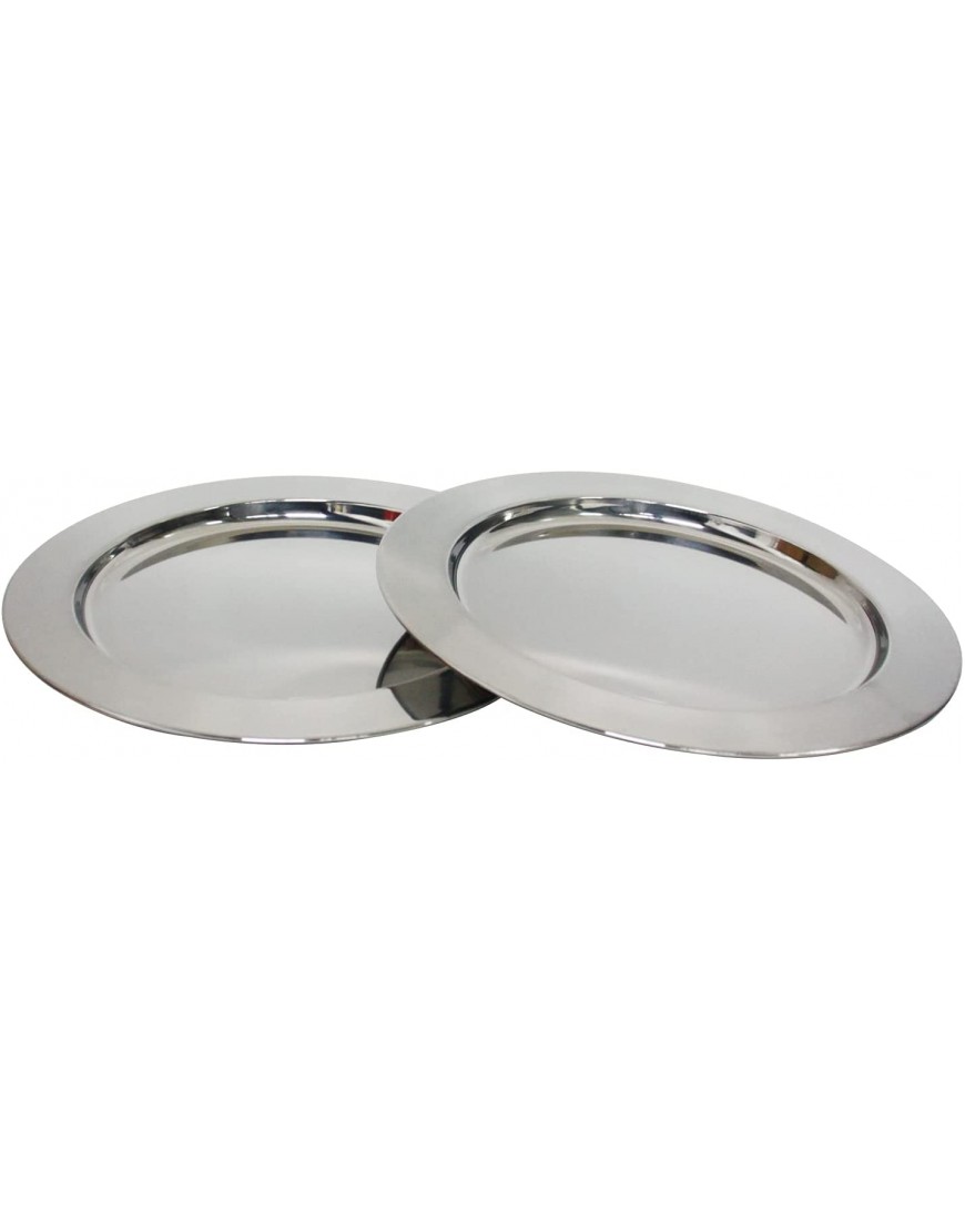 13-Inch Stainless Steel Round Chargers Plates 6Pcs per Set Chargers for Dinner Plates Silver