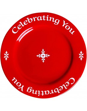 Celebrating You Red Plate in custom Gift Box. Birthday Plate Mother’s Day Wedding Anniversary Holiday Gift Red Dinner Plate Quality Personalized Special Red Plate Microwave & Dishwasher Safe