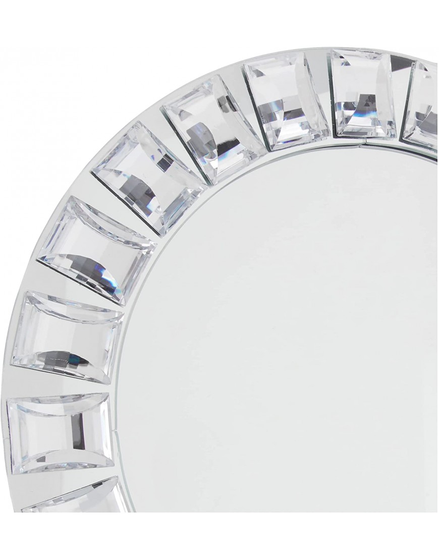 Charge It by Jay Mirror Glass Charger Plate 13” Decorative Melamine Service Plate for Home Professional Dining Perfect for Upscale Events Dinner Parties Weddings Catering 1 Piece Big Beads