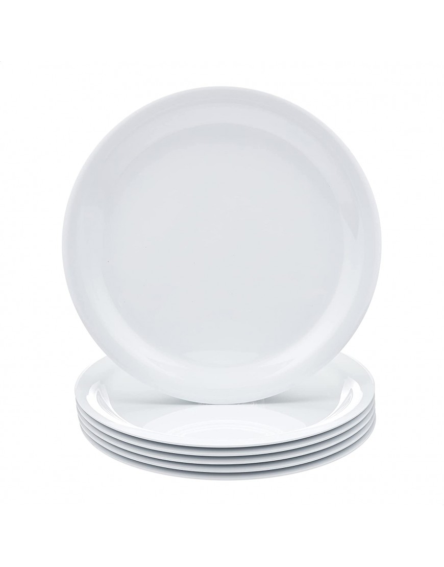 Commercial 9 in. White Melamine Plate 6 Piece Set