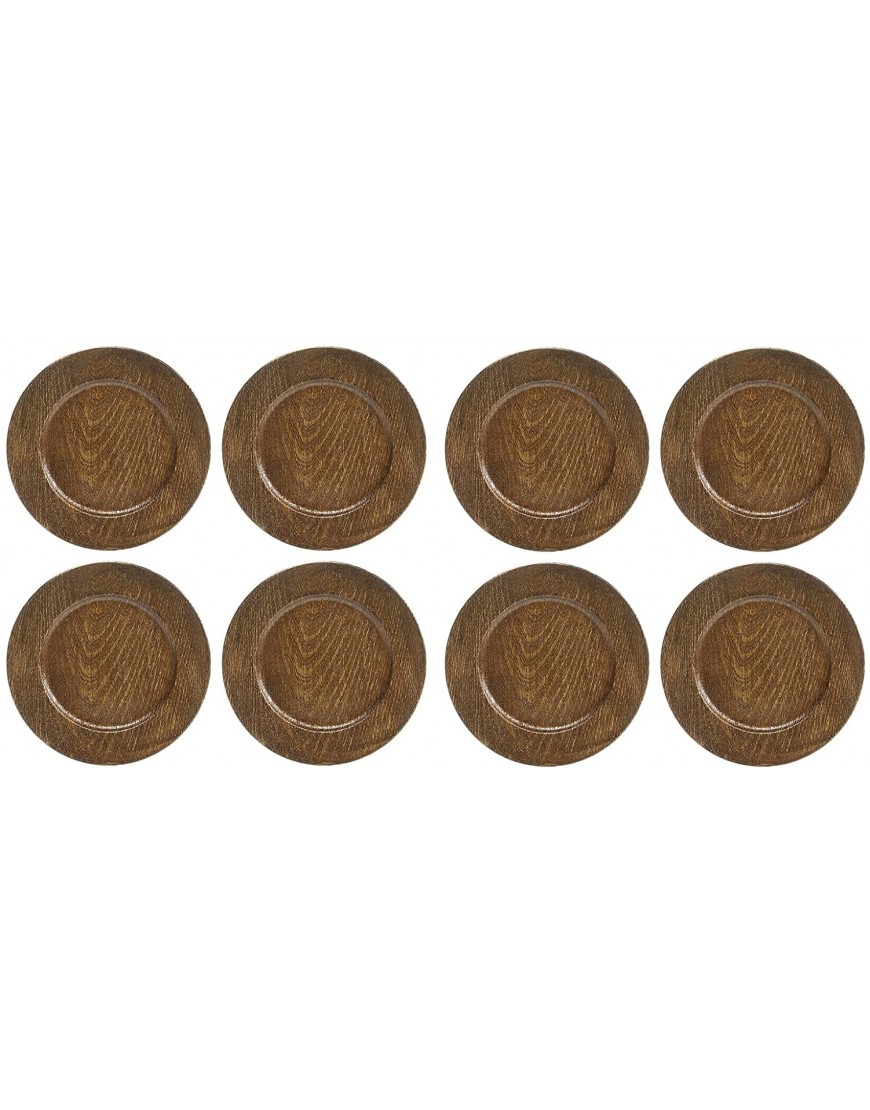 Hosley Set of 8,Brown Plastic Decorative Charger Plate- 11.8" Diameter. Ideal GIFT for Wedding Party Favor Bridal House Warming P1