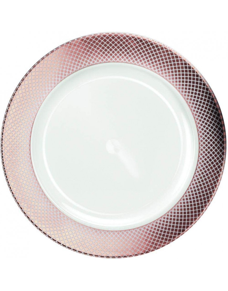 Plastic Charger Plates 12" | Rose Gold | Pack of 10