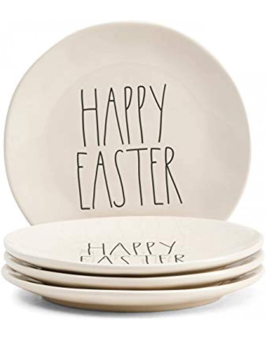 Rae Dunn by Magenta Easter Dinner Plates Set of 4 Happy Easter