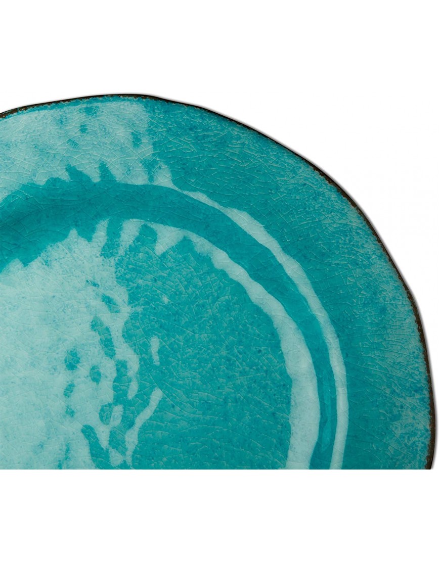 tag Veranda Melamine Dinner Plate Durable BPA-Free and Great for Outdoor or Casual Meals Ocean Blue Set Of 4