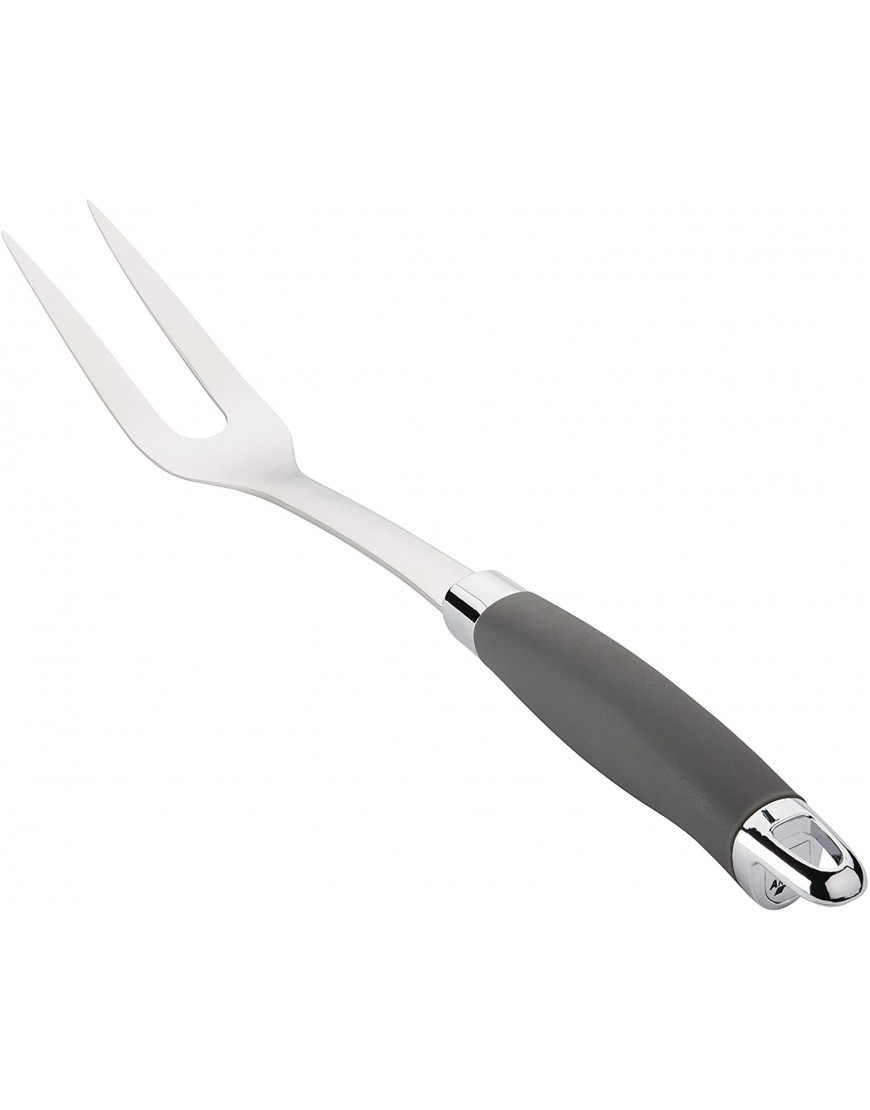 Anolon SureGrip Stainless Steel Meat Fork Kitchen Tool 13.25 Inch Gray,46288