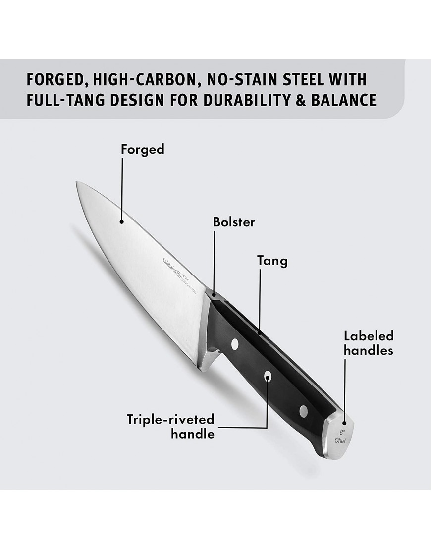 Calphalon Classic Self-Sharpening 15 Piece Cutlery Knife Block Set Brown