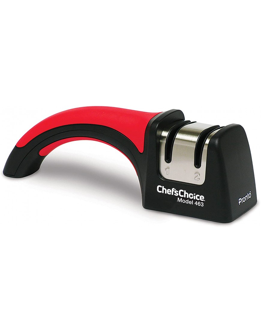 Chef'sChoice 463 Pronto Hone for 15-Degree Serrated and Straight Knives Diamond Abrasives Fast Sharpening 2-Stage Black
