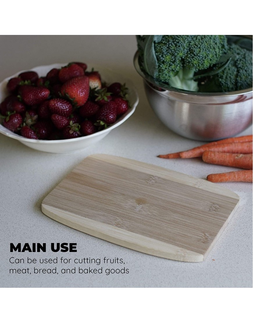 Culinary Elements Bamboo Cutting Board: Mini Kitchen Chopping Board for Meat Cheese and Vegetables 6 x 9