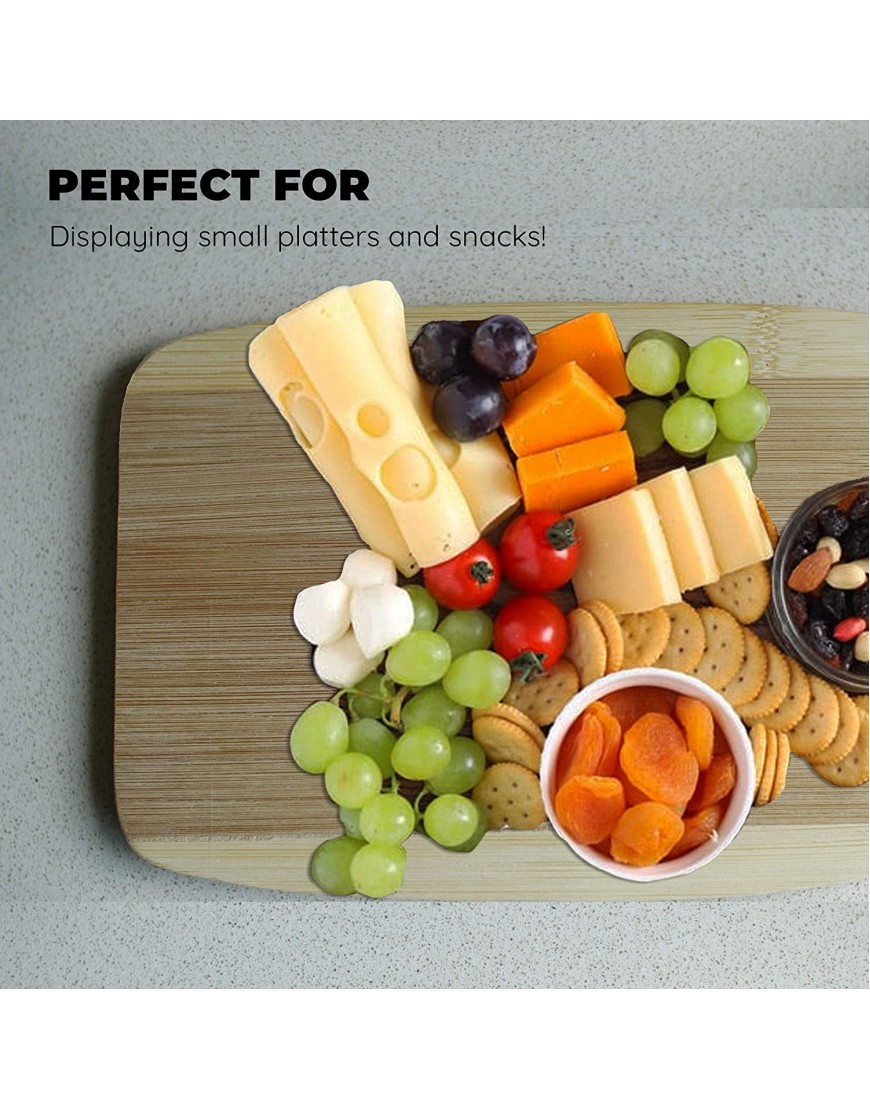 Culinary Elements Bamboo Cutting Board: Mini Kitchen Chopping Board for Meat Cheese and Vegetables 6 x 9