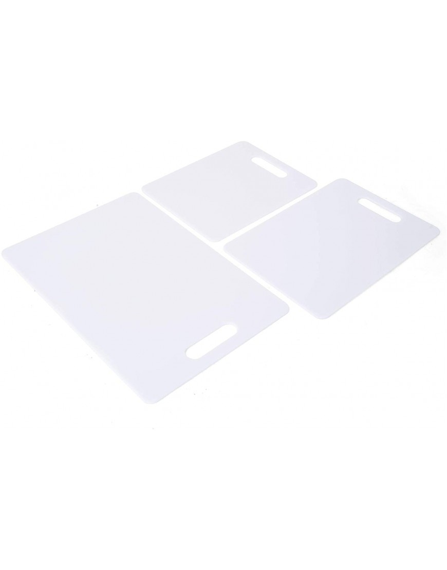 Farberware Plastic Cutting Board Set Set of 3 Rectangle White