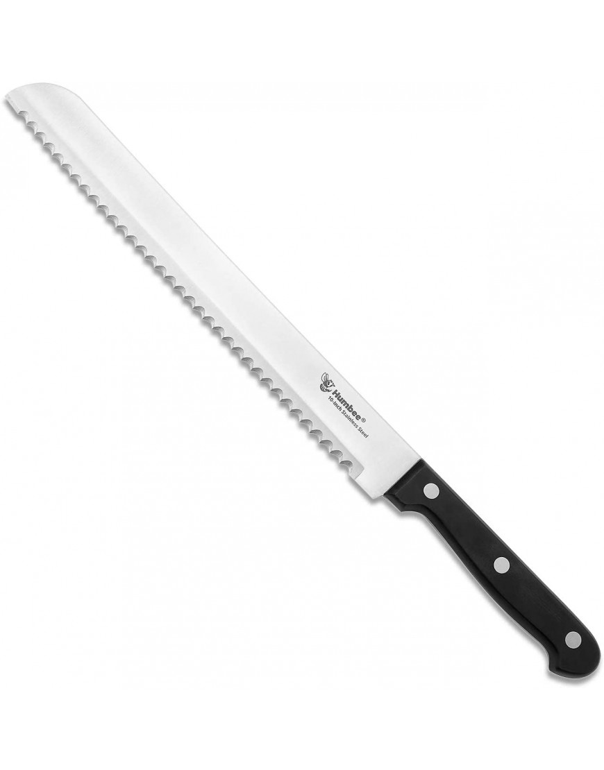 Humbee Chef Serrated Bread Knife For Home Kitchens Bread Knife 10 Inch Black