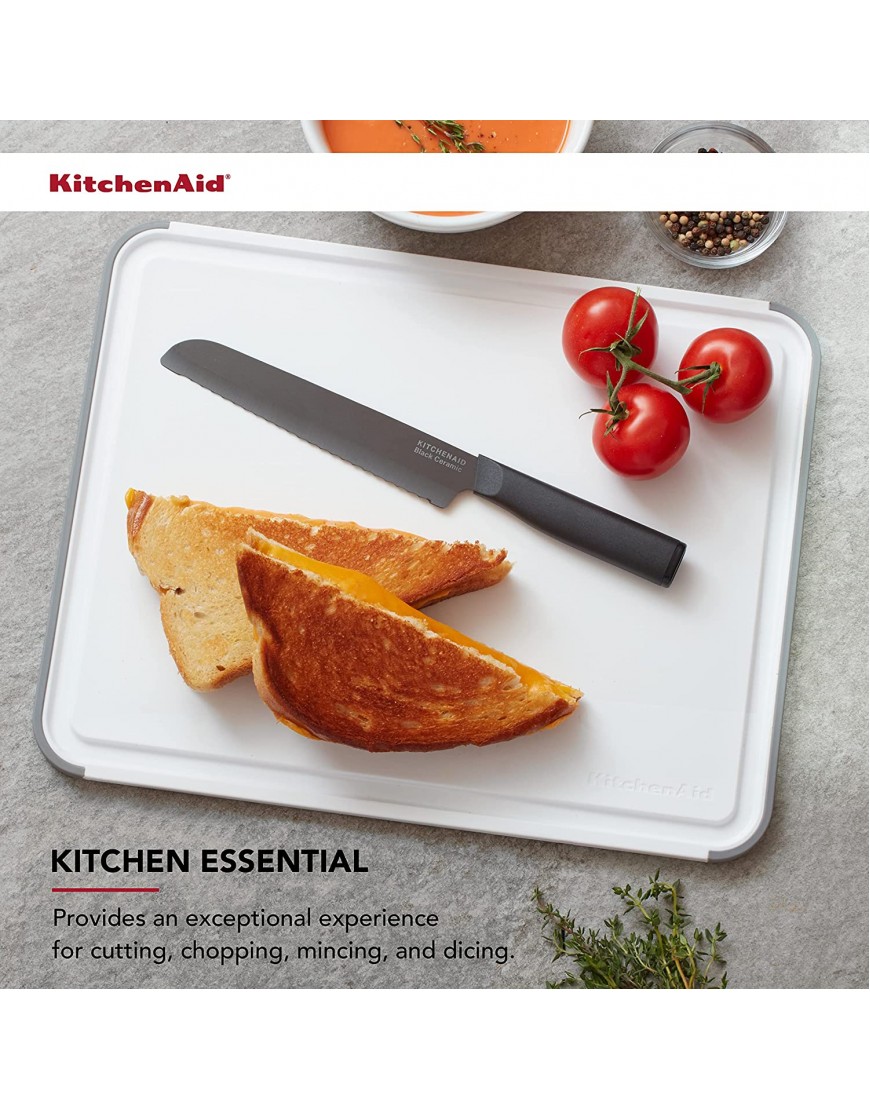 KitchenAid Classic Nonslip Plastic Cutting Board 11x14-Inch White