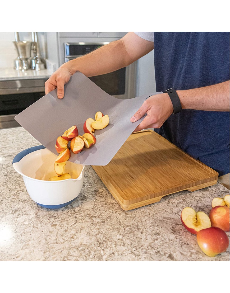 Modern Flexible Cutting Board Mats Extra Thick Durable Non-slip Material BPA Free Set of 3