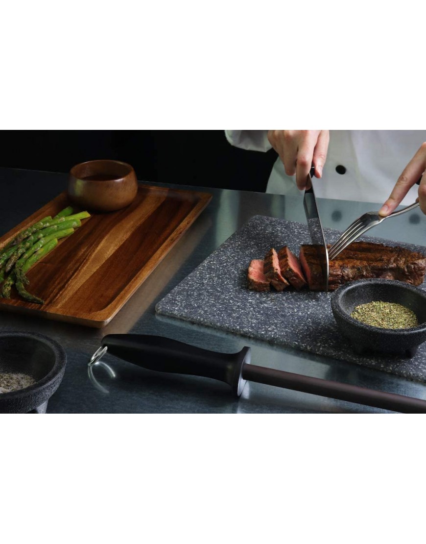 Professional 11.5 Inch Ceramic Honing Rod Has 2 Grit Options a Firm-Grip Handle Hanging Ring and Japanese Ceramic. Noble Home & Chef Sharpening Rods are Perfect for Chefs! Black 2000 3000 Grit