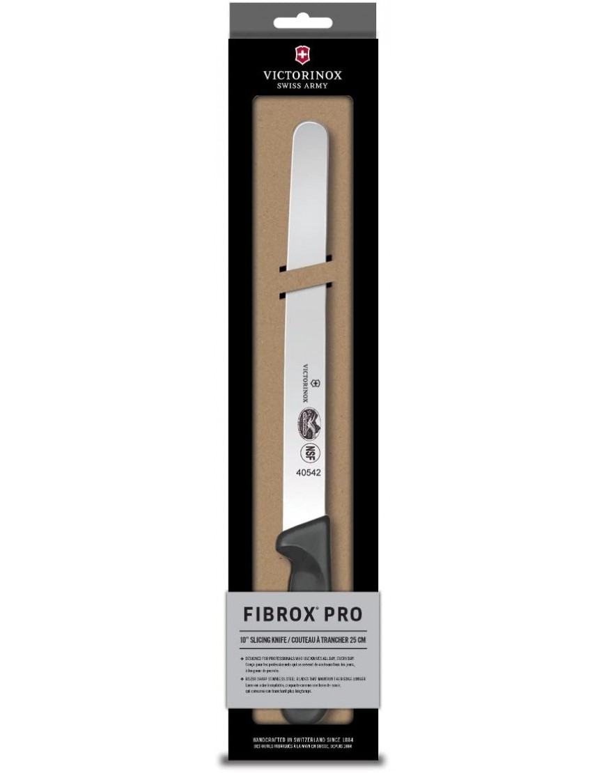 Victorinox-Swiss-Army-Cutlery Fibrox Pro Slicing Knife Round Tip 10-Inch