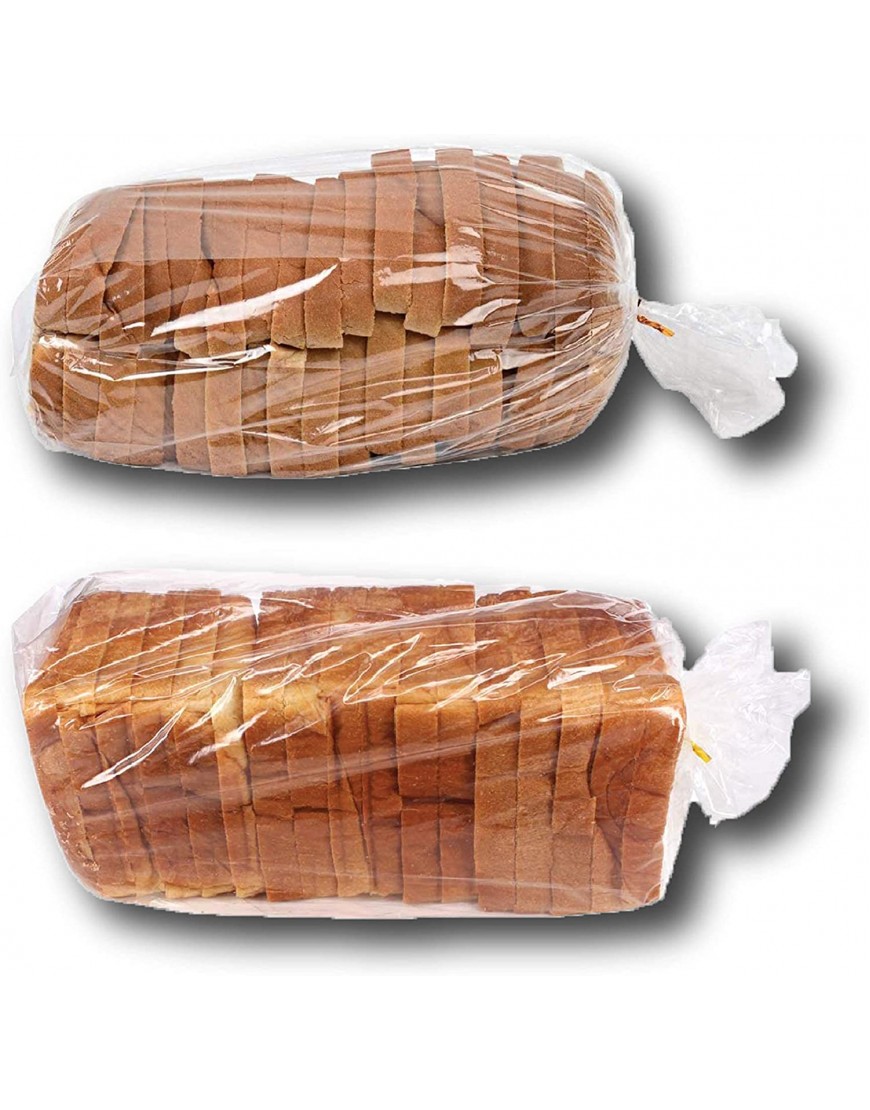 Bread Bags with Ties Reusable 100 Clear Bags and 100 Ties Bread Bags For Homemade Bread And Bakery Loaf Adjustable Reusable 100