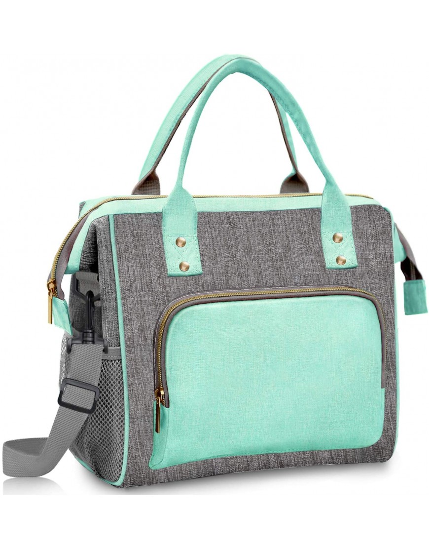 Lunch Bag Women Insulated Lunch Bag  Lunch Cooler Bag with Adjustable Strap Leak Proof Tote Bag for Women Work School Office Picnic Fishing Teal Lunch Tote Bags for WomenGreen