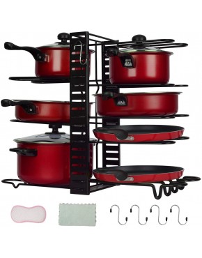 Pensar Pots and Pans Organizers for Cabinet Adjustable Pot Organizer Rack under Cabinet Pan Organizer with 8 Tiers & 3 DIY Methods Lid Kitchen Cabinet Organizer