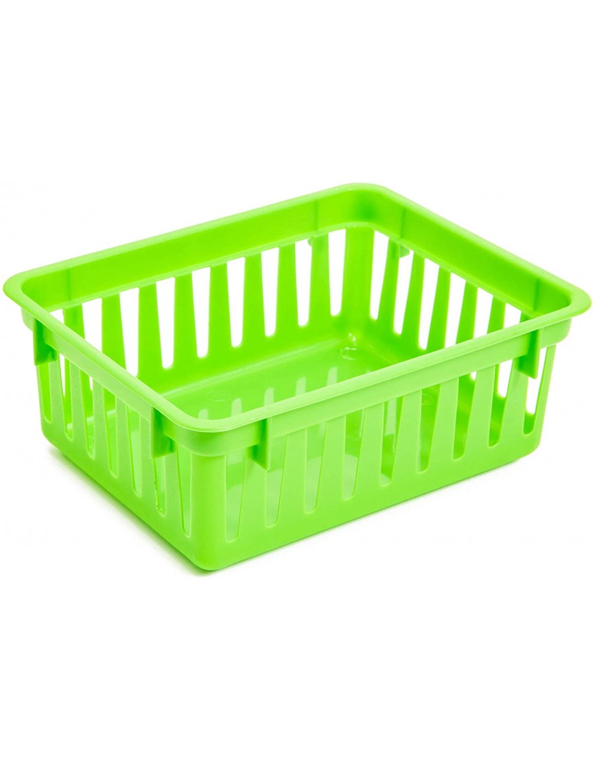 12 Pack Small Colorful Plastic Classroom Storage Baskets for Organizing Rainbow Organizer Bins 6.1 x 4.8 in