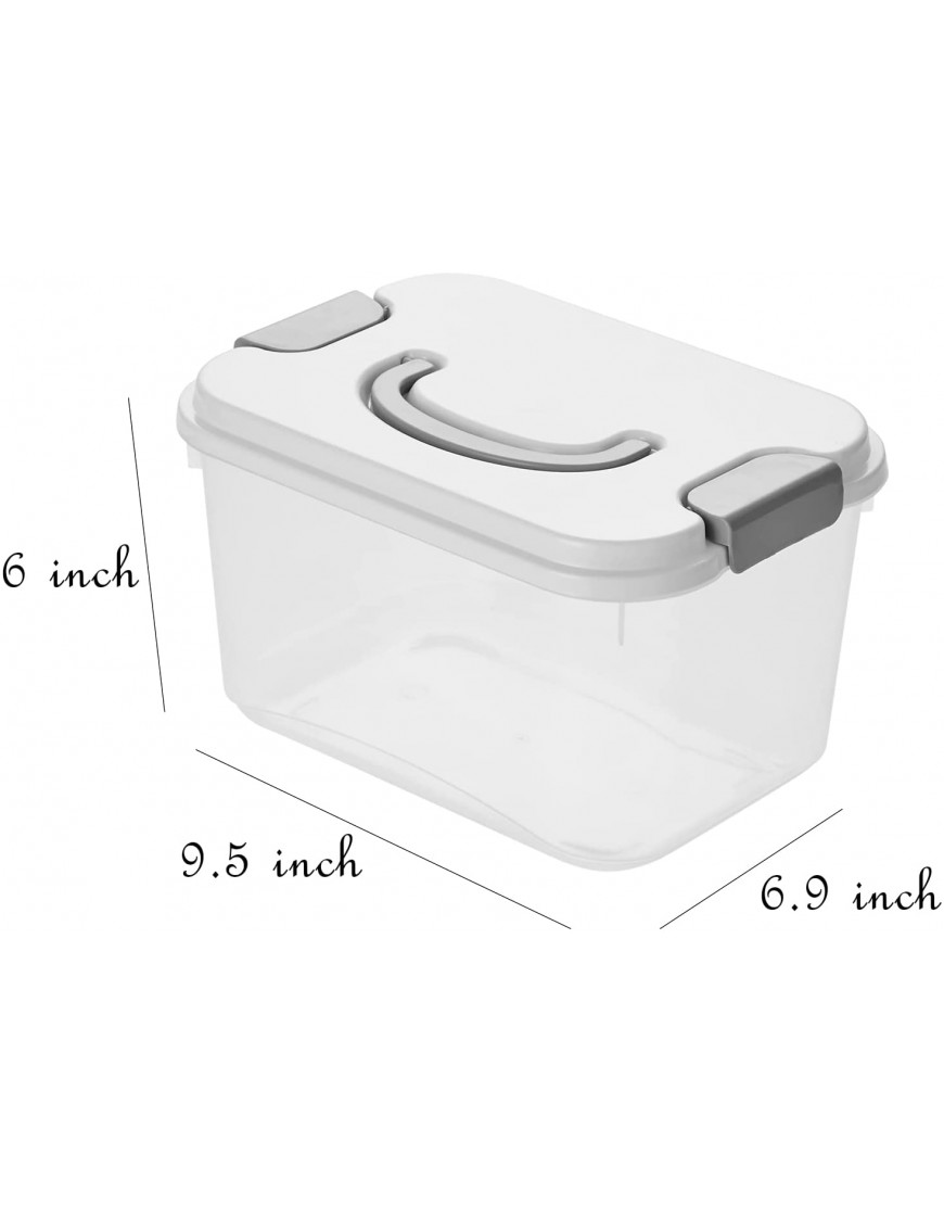 5.5 Quart Clear Storage Latch Box Bin with Lids 4-Pack Plastic Organize Bins with Handle 5 Liter