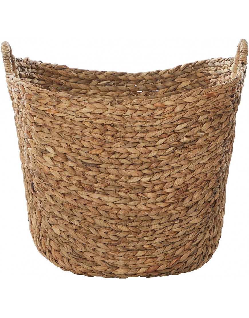 Deco 79 Large Seagrass Woven Wicker Basket with Arched Handles Rustic Natural Brown Finish as Coastal Decorative Accent or Storage 21 W x 17 L x 17 H
