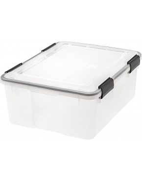 IRIS  Weathertight Storage Box 30 Quart Clear