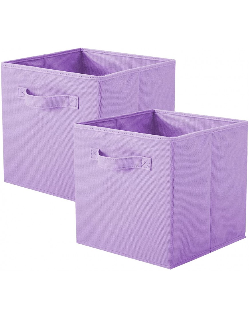 ShellKingdom Storage Bins Foldable Fabric Storage Cubes and Cloth Storage Organizer Drawer for Closet and Toys Storage,2 Pack（Lavender）