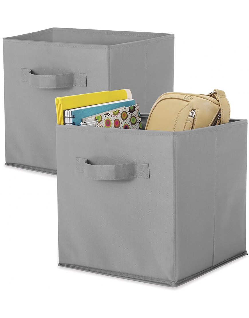 Whitmor Set of 2-10 x 10 x 10 inches-Gray Collapsible Cubes