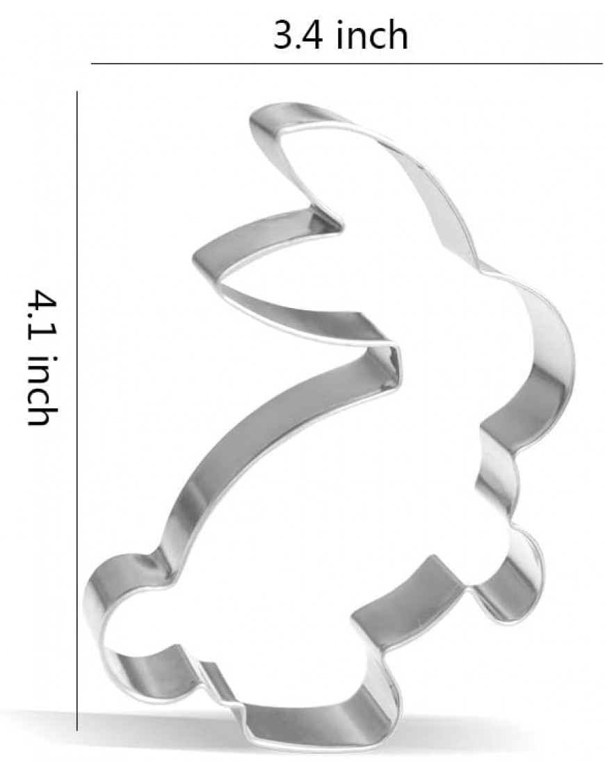 4.1 inch Bunny Rabbit Cookie Cutter Stainless Steel