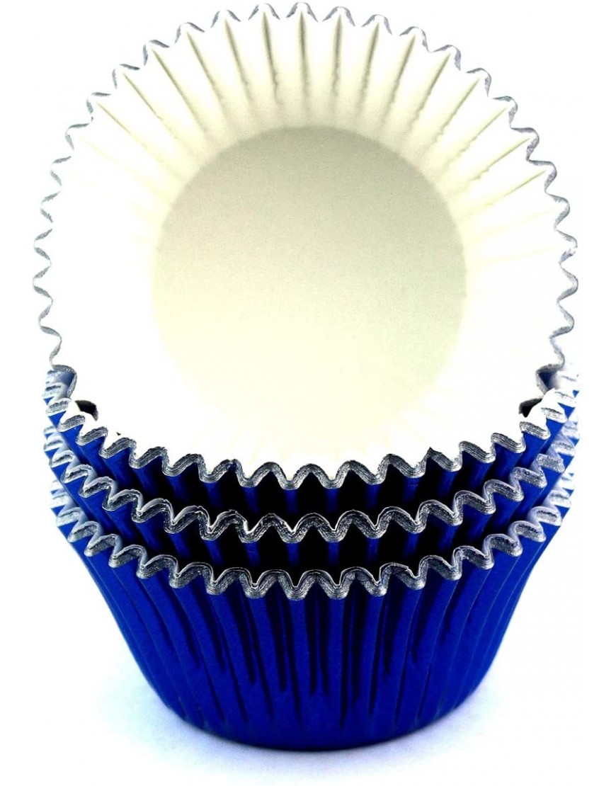 Eoonfirst Foil Metallic Cupcake Liners Standard Baking Cups 100 Pcs Navy Blue