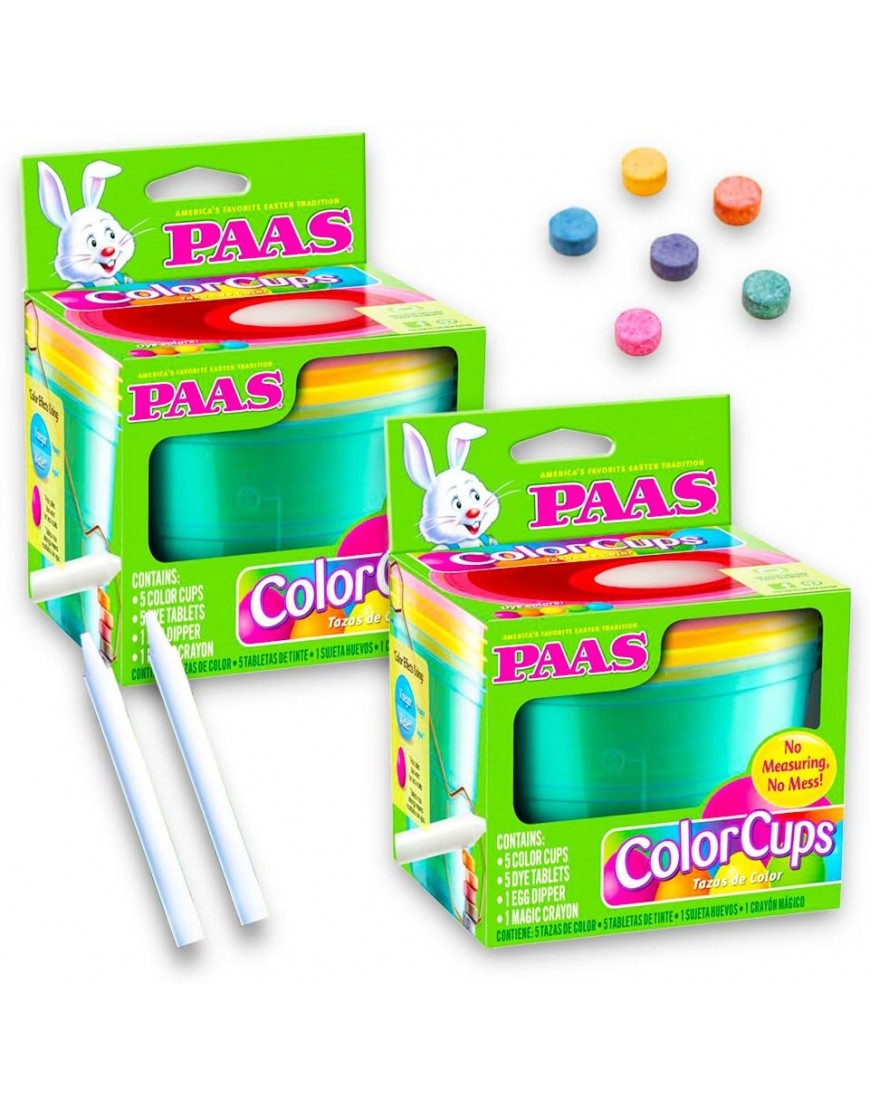Paas Easter Egg Color Cups 2 Pack Deluxe Egg Decorating Kit