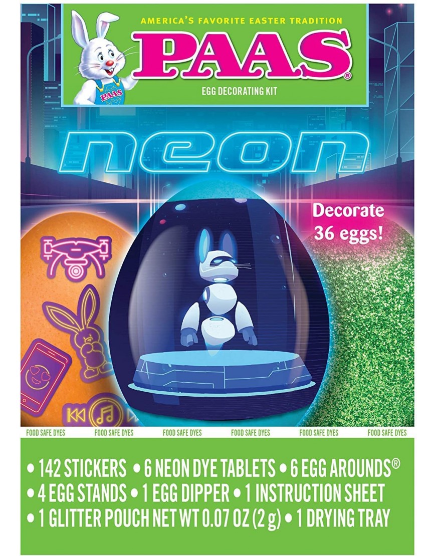 PAAS Easter Egg Coloring Kits Bundle 3 Total Neon