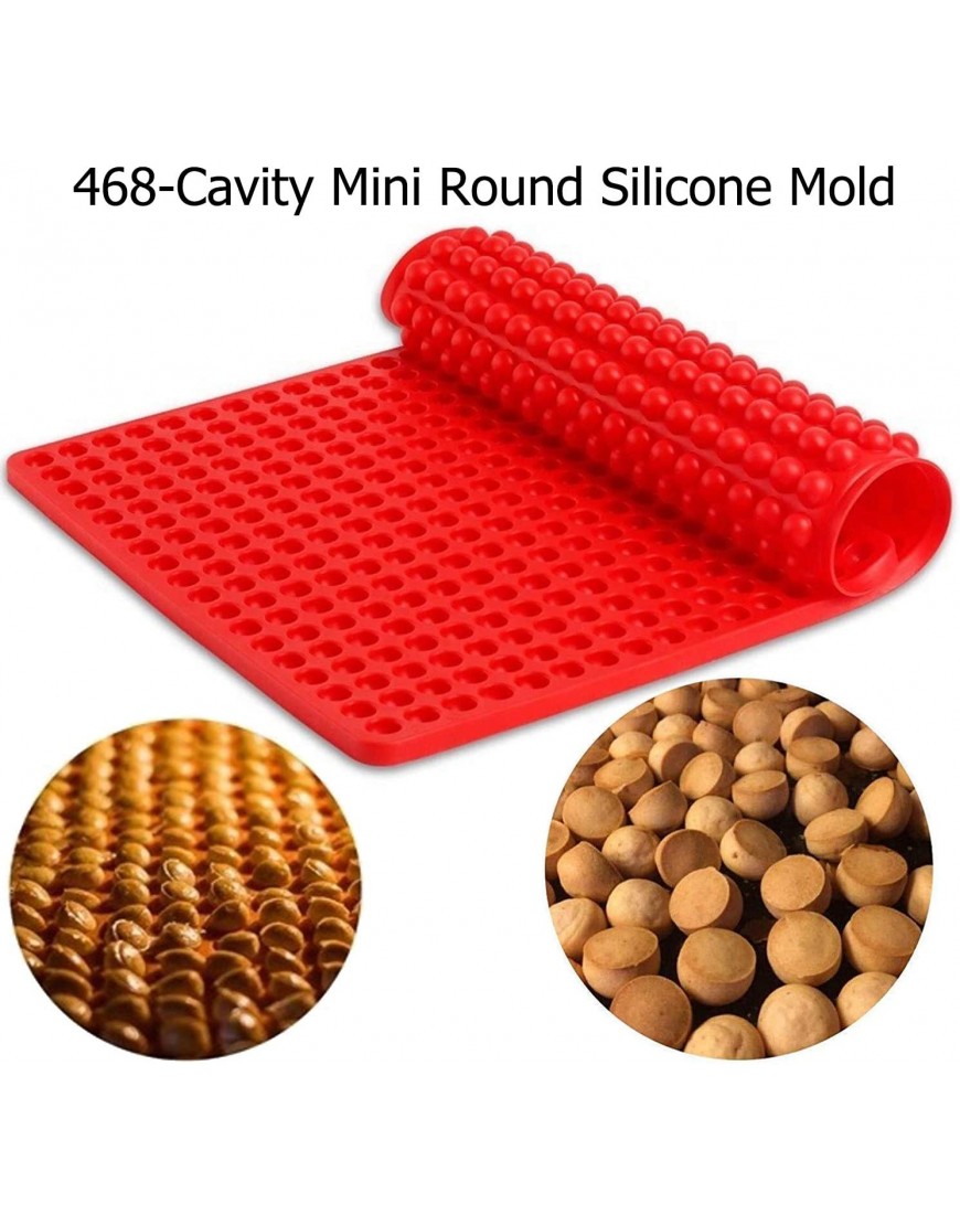 Palksky 468-Cavity Mini Round Silicone Mold Chocolate Drops Mold Dog Treats Pan Semi Sphere Gummy Candy Molds for Ganache Jelly Caramels Cookies Pet Treats Baking Mold